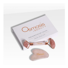 Load image into Gallery viewer, Rose Quartz Facial Roller & Gua Sha Set