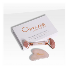 Load image into Gallery viewer, Rose Quartz Facial Roller &amp; Gua Sha Set
